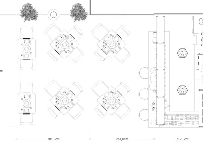 Outdoor Cafe 3D model