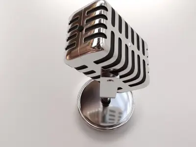 Retro Microphone v2 3D model