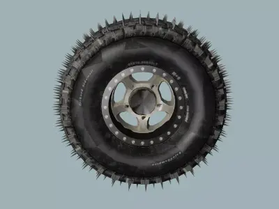 Car-Truck Wheel FF Low-poly 3D Model Low-poly 3D model