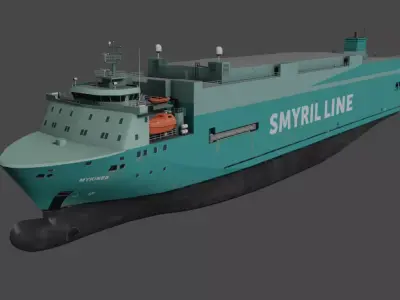 Vehicles Carrier 3D model Low-poly 3D model