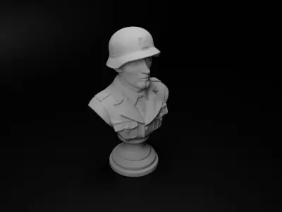 Vietnam War Soldier Bust Chess 3D print model get
