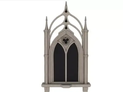 Gothic Window 3D model 3