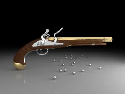 pirate gun 3D model