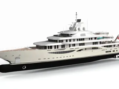 Alaiya Superyacht Night Scene  purchase 3D model