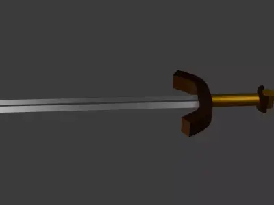 Stylized Sword Free low-poly 3D model