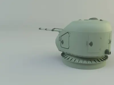 Ak 176 76 mm warship gun 3D model