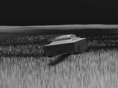 Futuristic low poly tank Low-poly 3D model purchase