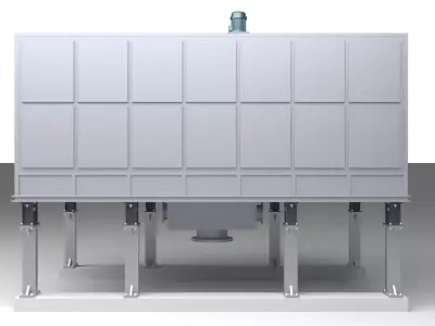 Industrial Square Cooling Tower 3D model