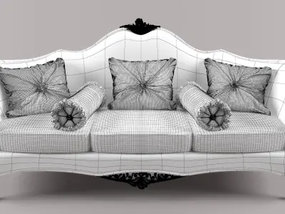classic sofa2 3D model