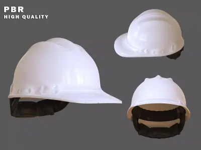 Worker  Helmet Low-poly 3D model