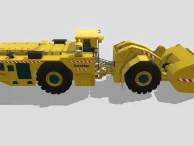 Schopf SFL 100 Loader - animated 3D Model Low-poly 3D model