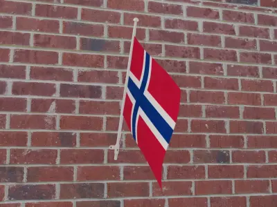 Flag of Norway 3D model
