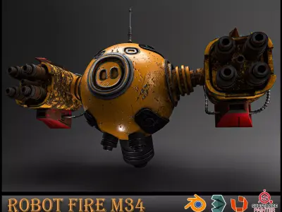 Robot Fire M34 3D model