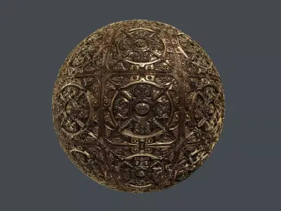Steampunk Seamless PBR Texture 04 Texture