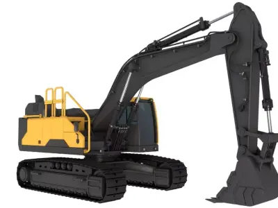 Tracked Excavator 3D model