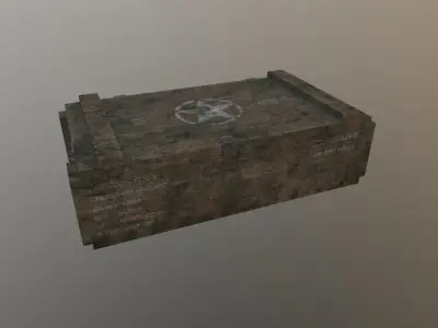 Military crate 03 Low-poly 3D model