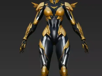 female falcon blaze 3D model