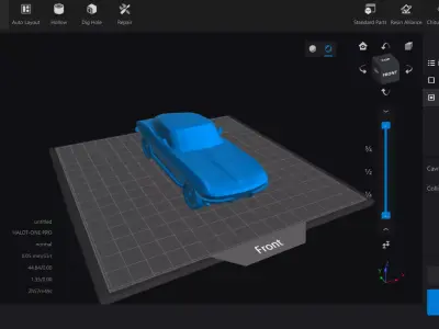Corvette Stingray 1965 STL  Beginner Friendly 3D Print Model 3D print model