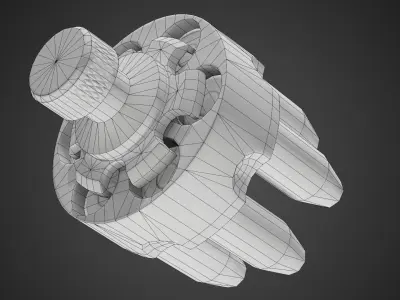 Revolver Speedloader - Realtime render - 3D  VR  AR game ready Low-poly 3D model