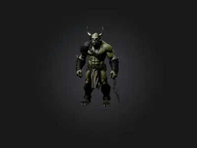 Realistic Orc Model Low-poly 3D model