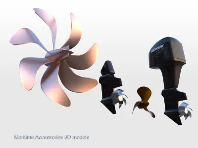 Maritime Accessories Low-poly 3D model