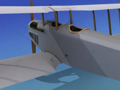 Curtiss JN-2 Jenny V06 Flying Circus 3D model