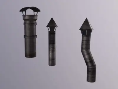 Chimney Low-poly 3D model purchase