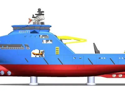 Bourbon and Horizon Arctic Ocean Going Tugs 1m 3D print model