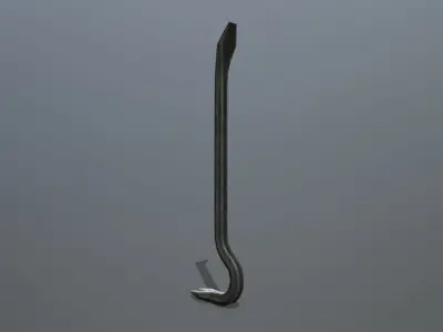 Crowbar metal hook Low-poly 3D model purchase
