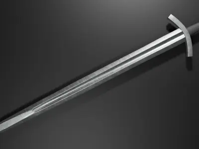 Romanian Medieval sword Low-poly 3D model