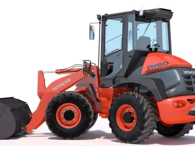 Wheel loader Hitachi ZW80 3D model