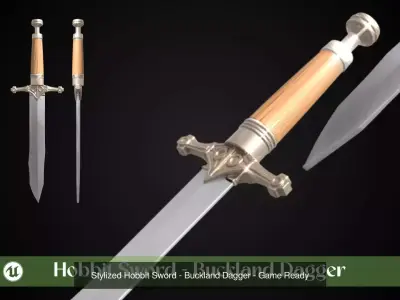 Stylized Sword - Hobbit Sword Pack 3D Model Collection