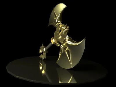 Golden Axe Low-poly 3D model