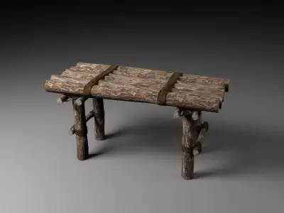 Old Table Low-poly 3D model shop