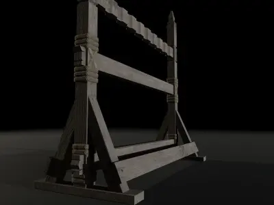 Stand for spear Low-poly 3D model