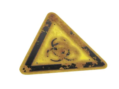 Sign  Danger Package  Low-poly 3D model