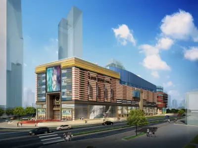 3Dmax fashion city commercial square building 29 3D model