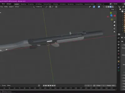 MP5SD Low-poly 3D model