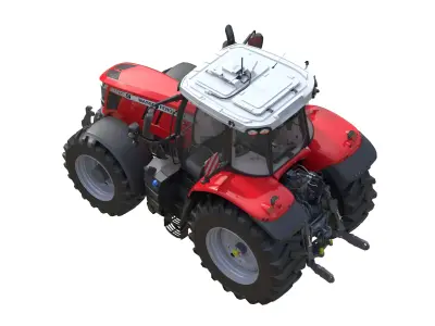 Massey Ferguson 7700S Tractor Low-poly 3D model