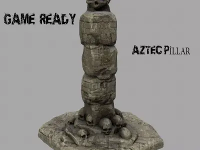 skull pillar  1 3D model