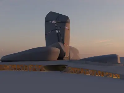  Ithra - King Abdulaziz Center for World Culture 3D model 3ds Max and Blender 