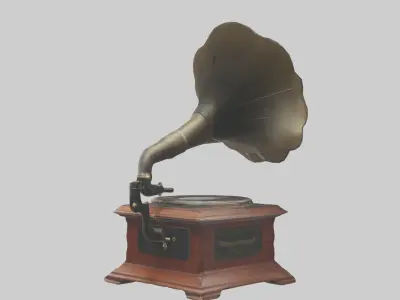 Classic Phonograph Model Low-poly 3D model