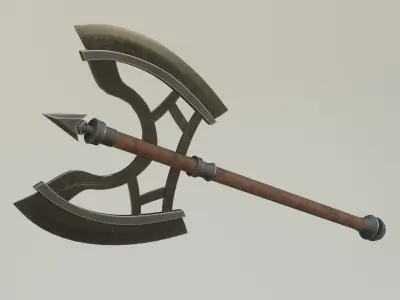 Hackad - Fantasy Axe  Low-poly 3D model
