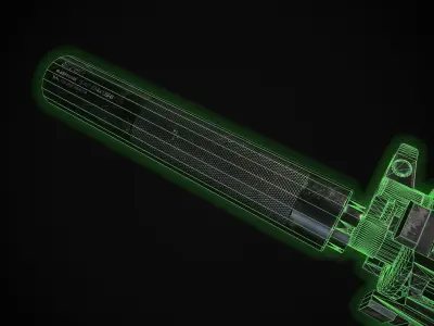 Silencer AK74 Low-poly 3D model