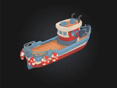 Harbor Tugboat  Reliable Workhorse of the Port 3D model