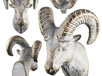 Ram Goat Head Trophy by lllax 3D model