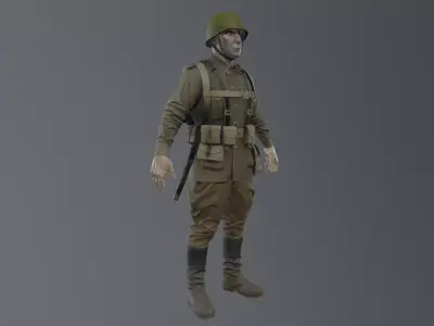 soviet soldier Free 3D model