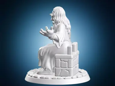 Crone Hag Miniature Figurine 3D print model