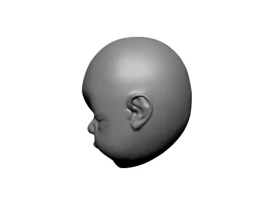 baby head statue 3D print model