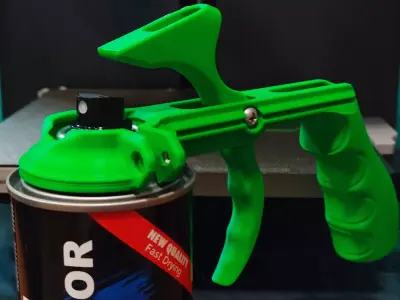 Superior Spray Can Pro Holder V2  Ergonomic 2 Part STL M3 or M4 Free 3D print model